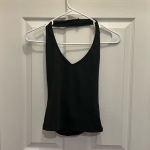 SHIEN Black Halter Top Slightly Cropped SIZE: Small